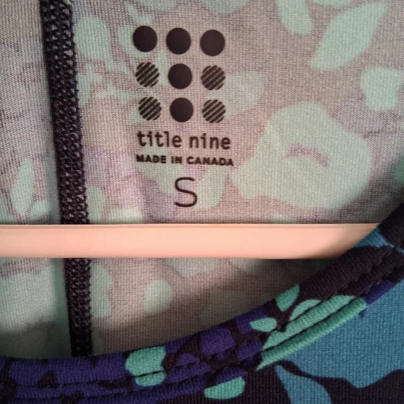 Title Nine Blue Floral 3/4 Sleeve Mini/Midi Athletic Dress S NWOT S - Picture 5 of 7